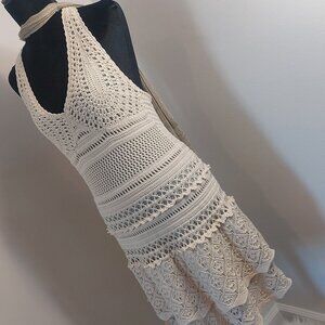 Moda International Crochet Halter Dress